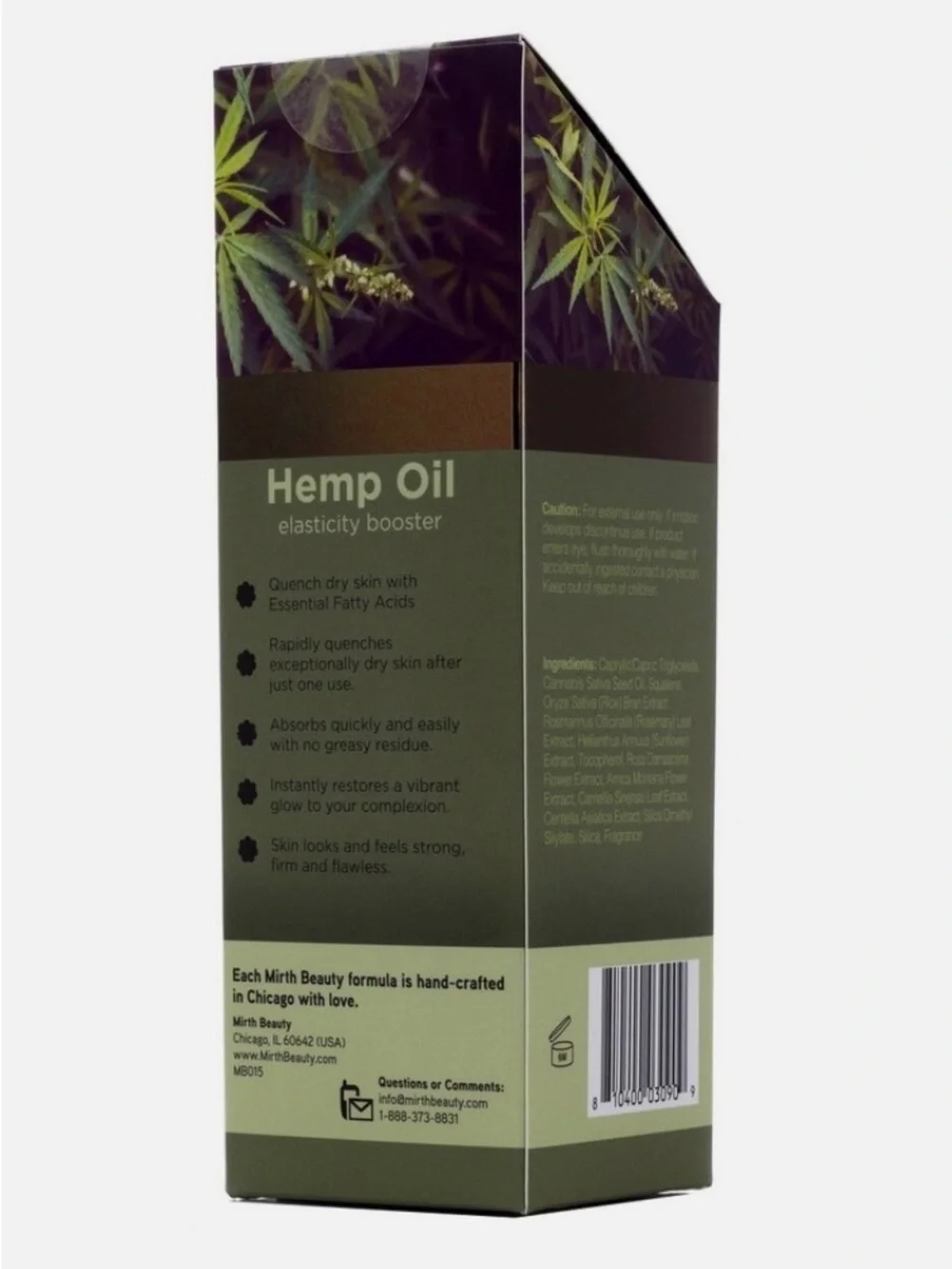 Mirth Beauty Lush Antioxidant Hemp Oil -ELASTICITY BOOSTER 2 OZ - Picture 3 of 3
